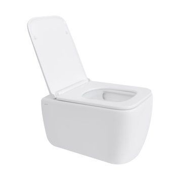 Унітаз підвісний Qtap Gemini безободковий з сидінням Soft-close QTGEM26W45430 SD00051554 фото
