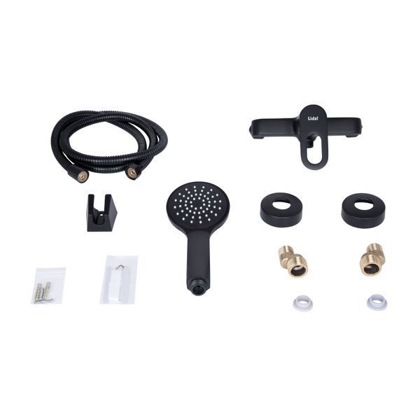 Смеситель для душа Lidz Latwa 010 (с душевым гарнитуром) (k40) LDLAT010BLA45421 Black SD00051545 фото