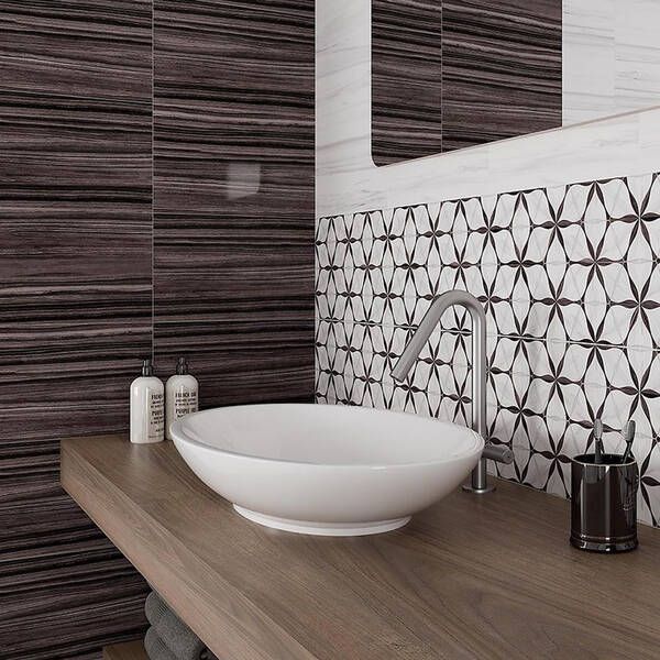 Плитка Cersanit Teri Brown Glossy 25x40 см 541135 фото