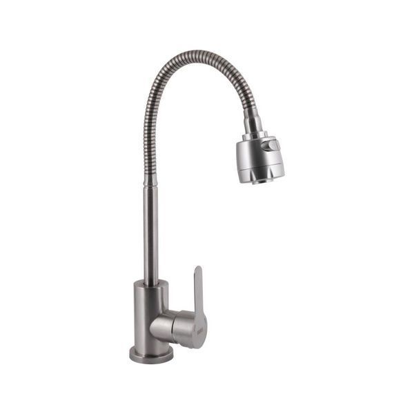 Смеситель для кухни Brinex Pure 015F41 с гибким изливом Nickel BRIPUR015F41NKL SD00053181 фото