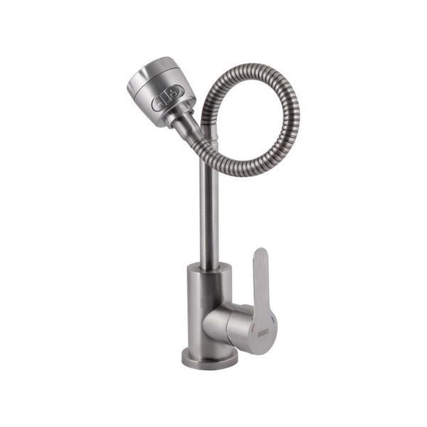 Смеситель для кухни Brinex Pure 015F41 с гибким изливом Nickel BRIPUR015F41NKL SD00053181 фото