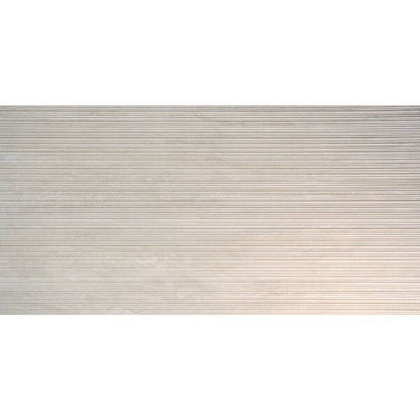 Керамогранит Italgraniti I Travertini TR01BAR Bianco Vein Cut Ribbed Sq. 60x120 см 575966 фото