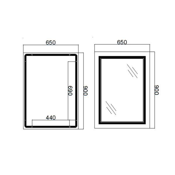 Дзеркало Qtap Cardinal 650х900 з LED-підсвічуванням Touch, з антизапотіванням, з димером, рег. темп. кольору (3000-6500K) Reverse QT0478C6590 SD00052324 фото