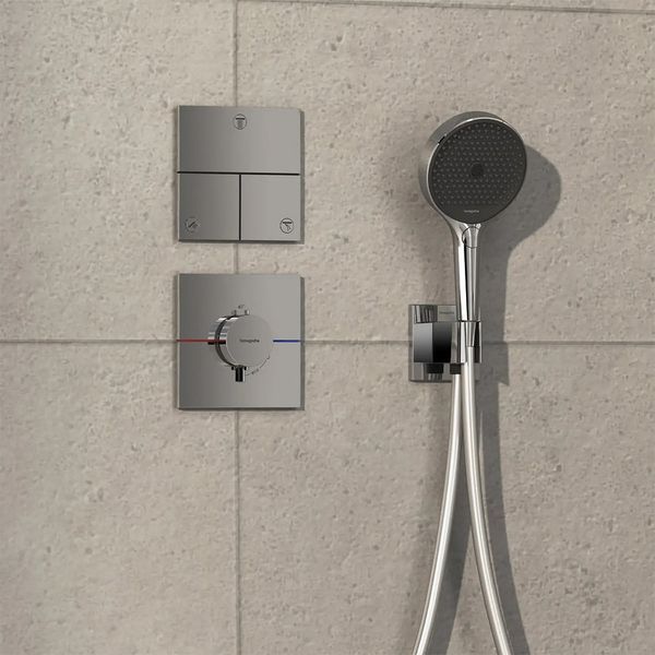 15573000 HG ShowerSelect Comfort E Перемикач режимів прихованого монтажу на 3 режими, хром (1 сорт) 539550 фото