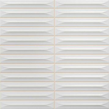 Плитка Ceramica Deseo Arrow White Brillo 1.5*10 20х20 см 579368 фото
