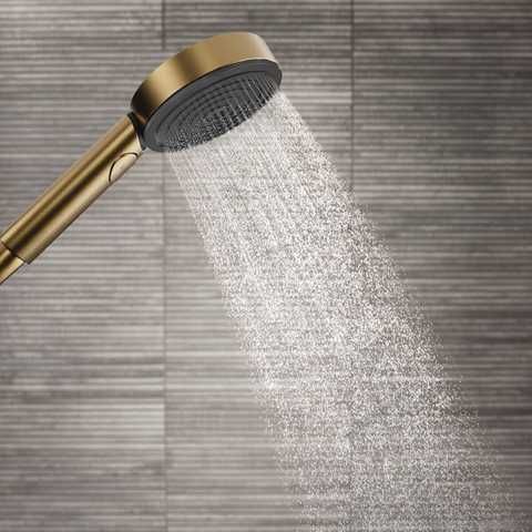PULSIFY ручний душ (3 типа струменів PowderRain, IntenseRain, Massage), EcoSmart колір шліфованна бронза 100345 фото