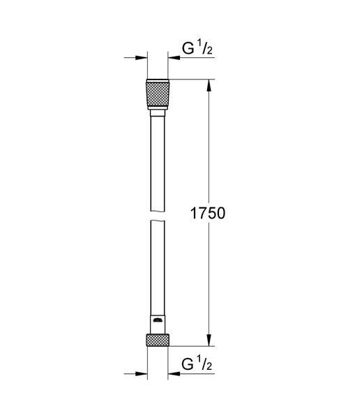 SILVERFLEX шланг для душу 1750 мм , кольор чорний матовий 94805 фото