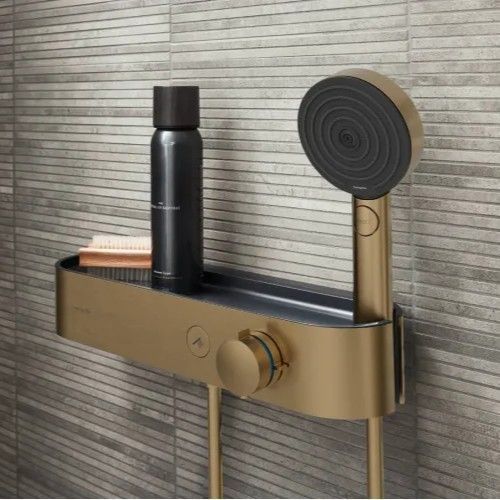 PULSIFY ручний душ (3 типа струменів PowderRain, IntenseRain, Massage), EcoSmart колір шліфованна бронза 100345 фото