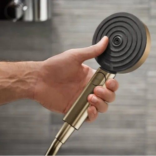 PULSIFY ручний душ (3 типа струменів PowderRain, IntenseRain, Massage), EcoSmart колір шліфованна бронза 100345 фото