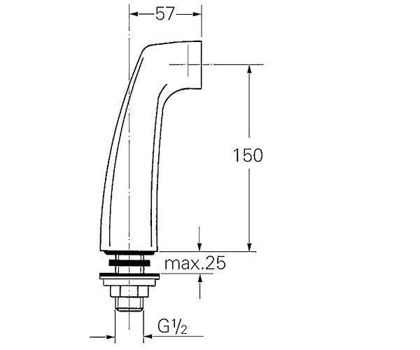 Крепление GROHE для вертикального монтажа 12036000 12276 фото