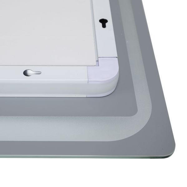 Зеркало Qtap Mideya 1000х600 с LED-подсветкой Touch, с антизапотеванием, с часами, диммером, рег. яркости QT2078NCF10060W SD00051754 фото