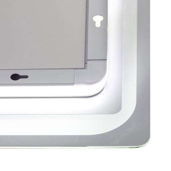 Зеркало Qtap Mideya 1000х600 с LED-подсветкой Touch, с антизапотеванием, с часами, диммером, рег. яркости QT2078NCF10060W SD00051754 фото