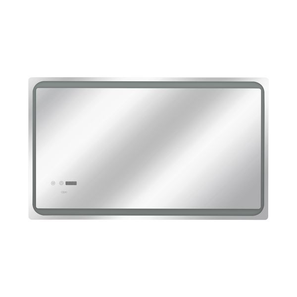 Зеркало Qtap Mideya 1000х600 с LED-подсветкой Touch, с антизапотеванием, с часами, диммером, рег. яркости QT2078NCF10060W SD00051754 фото