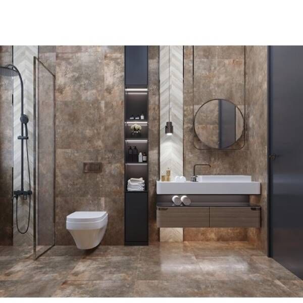 Керамогранит Golden Tile Metallica коричневый 787980 60х120 см 473028 фото