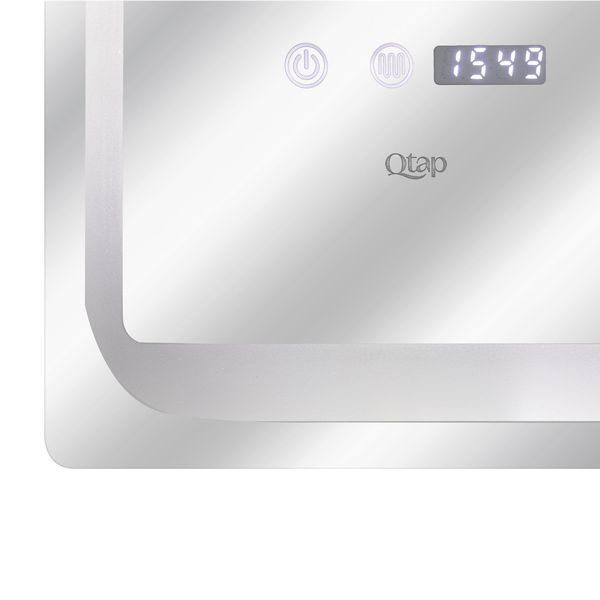 Зеркало Qtap Mideya 1000х600 с LED-подсветкой Touch, с антизапотеванием, с часами, диммером, рег. яркости QT2078NCF10060W SD00051754 фото