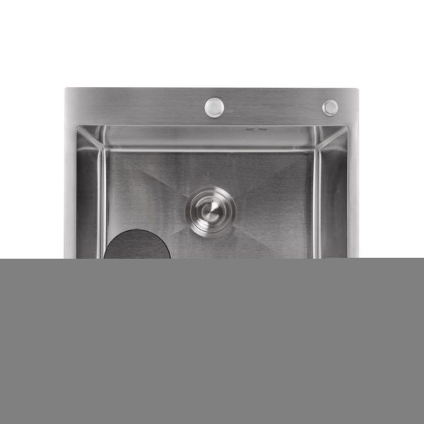 Комплект Lidz: Handmade H5843 Мойка для кухни интегрированная Brushed Steel в комплекте с дозатором + Корзина для кухонной мойки K01G SD00058649 фото