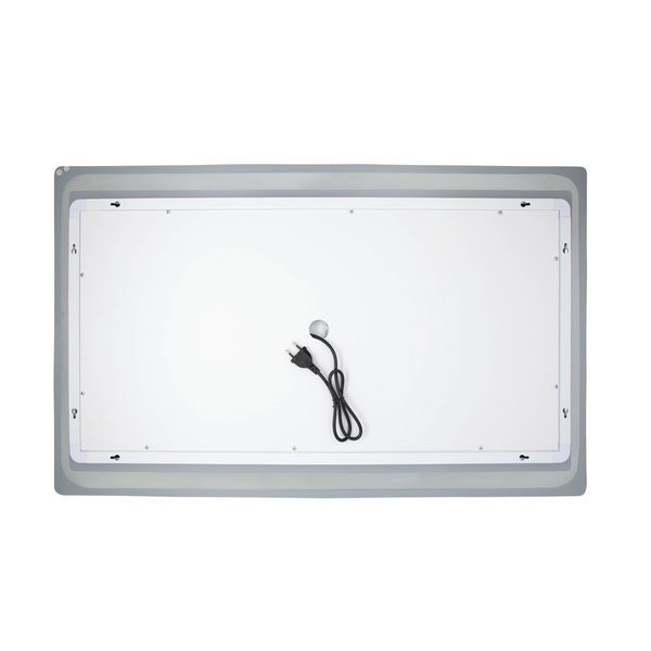 Зеркало Qtap Mideya 1000х600 с LED-подсветкой Touch, с антизапотеванием, с часами, диммером, рег. яркости QT2078NCF10060W SD00051754 фото