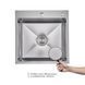 Комплект Lidz Handmade H5050H Мойка для кухни интегрированная Decor Honeycomb в комплекте с дозатором + Lidz K01G Корзина для кухонной мойки SD00055250 фото 4