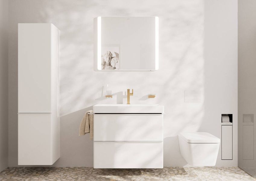 XARITA LITE Q дзеркало 80*70см з вертикальним LED подсвічуванням 100060 фото