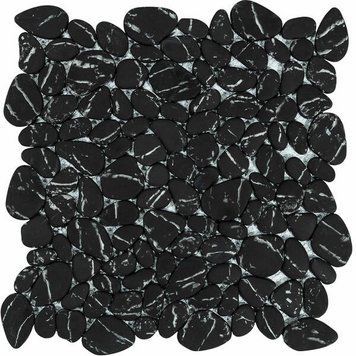 Мозаїка Mozaico De Lux V-Mos VL-426B Black Stone Mosaic 28,5х28,5 см 404244 фото
