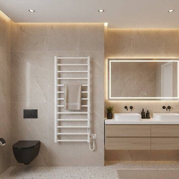 Полотенцесушитель электрический Mario Токио-I 1200х500/80 TR К 1200х490 мм белый глянец 170 Вт 533445 фото