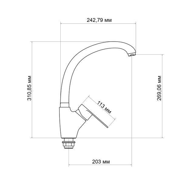 Смеситель для кухни Lidz Tani 007F (k40) LDTAN007FCRM44970 Chrome SD00051094 фото