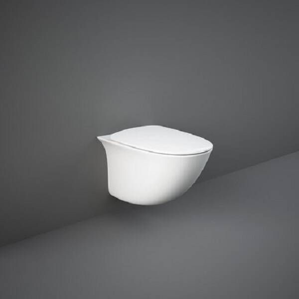 Унитаз подвесной RAK Ceramics Sensation SENWC1446AWHA, SENSC3901WH безободковый с крышкой Soft Close 560335 фото