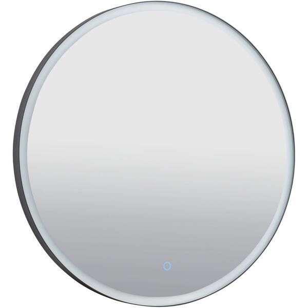 Зеркало Аква Родос Lorenzo 27302 с LED-подсветкой 1000х1000 мм черный 576209 фото