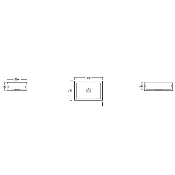 Раковина Olympia Slice SLC42RE50001 50 см білий глянець 604495 фото
