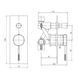 BRENTA смеситель скрытый монтаж, 2 функции, графитовый хром 68974 фото 2