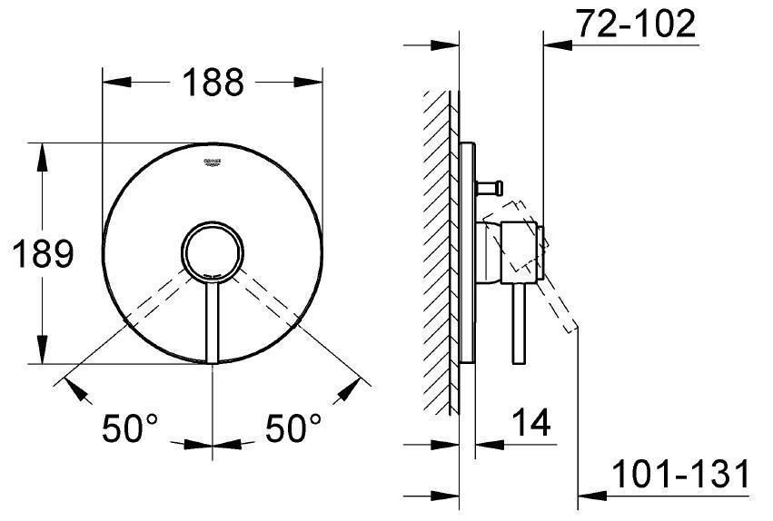 ATRIO-смеситель для душа GROHE 19463001 12566 фото