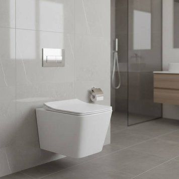 Унітаз підвісний Devit Aquamod HT-1014C-WHT007 безобідковий з турбозмивом з кришкою quick-fix, soft-close 597997 фото