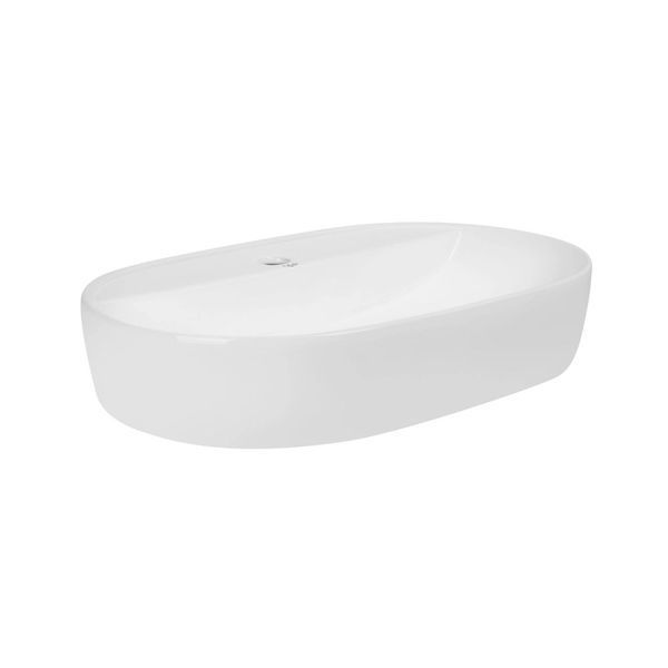 Комплект Qtap Scorpio: Раковина накладна овальна 610x400x120 мм White + Донний клапан PU02 SD00053439 фото