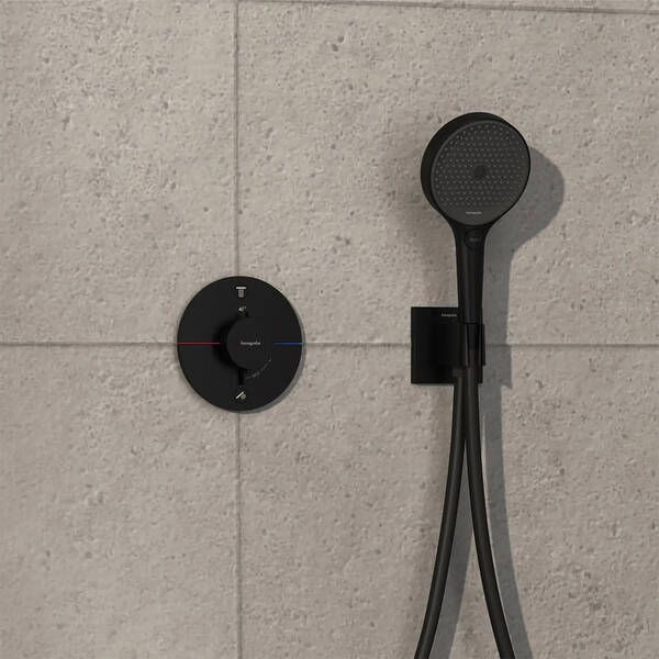 Зовнішня частина термостата на 2 споживачі, чорний матовий Hansgrohe ShowerSelect Comfort S 15554670 539569 фото