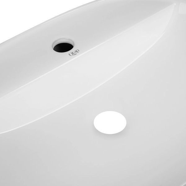 Комплект Qtap Scorpio: Раковина накладна овальна 610x400x120 мм White + Донний клапан PU02 SD00053439 фото