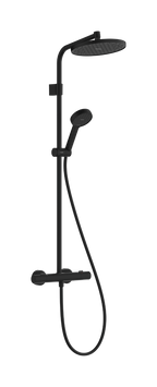 ACTIVERA S 240 1jet EcoSmart Showerpipe душова система з термостатом, чорний матовий 100682 фото
