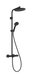 ACTIVERA S 240 1jet EcoSmart Showerpipe душова система з термостатом, чорний матовий 100682 фото 1