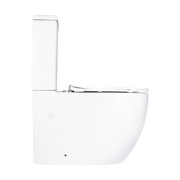Унітаз підлоговий Qtap Grand Ultra Quiet безобідковий з сидінням Soft-close WHITE QT26228301W SD00052620 фото