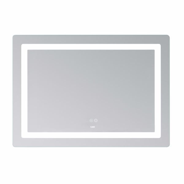 Дзеркало Lidz Kubis (KU2) 1200х800 з LED-підсвічуванням Touch, з антизапотіванням, з димером, рег. яскравості LDKUB120080049007 SD00055131 фото