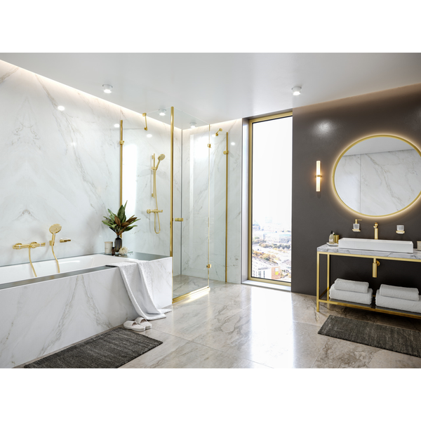 Дозатор жидкого мыла HANSGROHE ADDSTORIS 41745990, золото 82927 фото