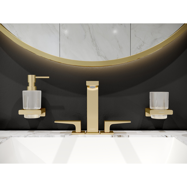 Дозатор жидкого мыла HANSGROHE ADDSTORIS 41745990, золото 82927 фото