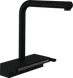 AQUNO SELECT M81 змiшувач для кухнi, одноважiльний, 250, з витяжним виливом, 2jet, sBox, чорний матовий 77376 фото 1