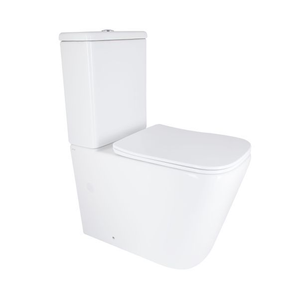 Унітаз підлоговий Qtap Stenava Rimless безобідковий з сидінням Soft-close WHITE QT27228303W SD00052621 фото