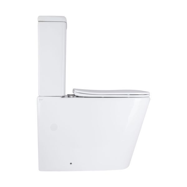 Унітаз підлоговий Qtap Stenava Rimless безобідковий з сидінням Soft-close WHITE QT27228303W SD00052621 фото