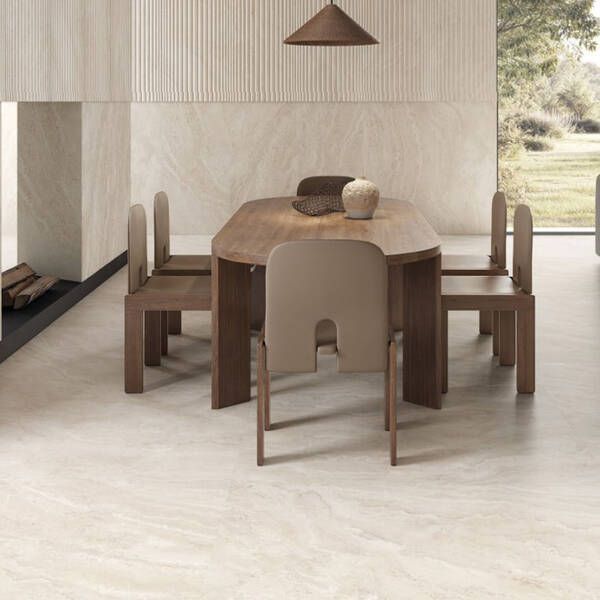 Керамограніт Emil Ceramica Dual Travertine Enpw Poro Apperto White 60х120 см 596440 фото