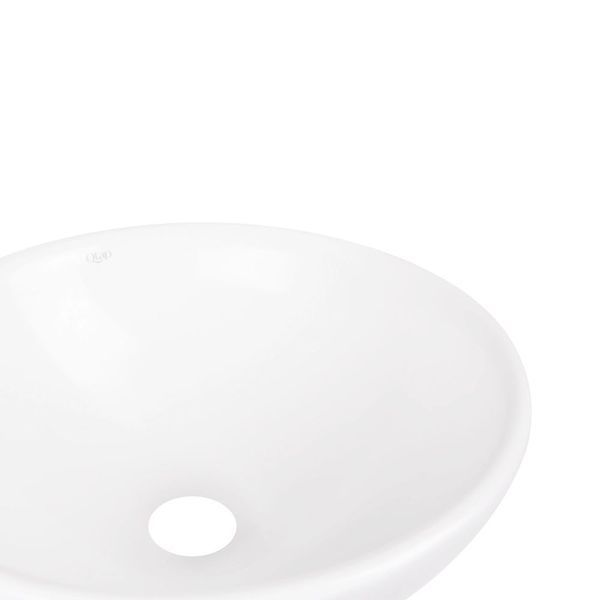 Комплект Qtap Owl: Раковина накладна кругла 400х400х155 мм White + Донний клапан PU02 SD00053443 фото