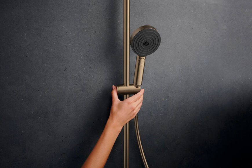 PULSIFY S PURO Showerpipe душевая система 260 с термостатом, цвет шлифованная бронза 97417 фото