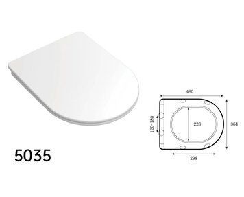 5035 Сидіння duroplast slow-closing (460*364 мм) 97543 фото