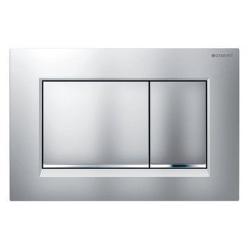 SIGMA20 SQUARE смывающая клавиша для двойного смыва, матовый хром, крашеный, легко чистящийся/глянцевый хром 69707 фото