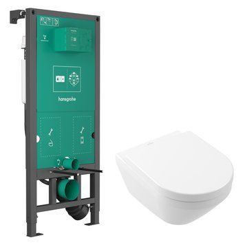 Набор установочный: ARCHITECTURA подвесной унитаз 37*53см, DirectFlush,TwistFlush, в комп с сид+01022180 IFRAME инсталляция для подвесного унитаза 102881 фото